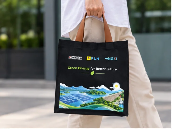 Foto produk nyata tote bag custom B2B vendor Malang